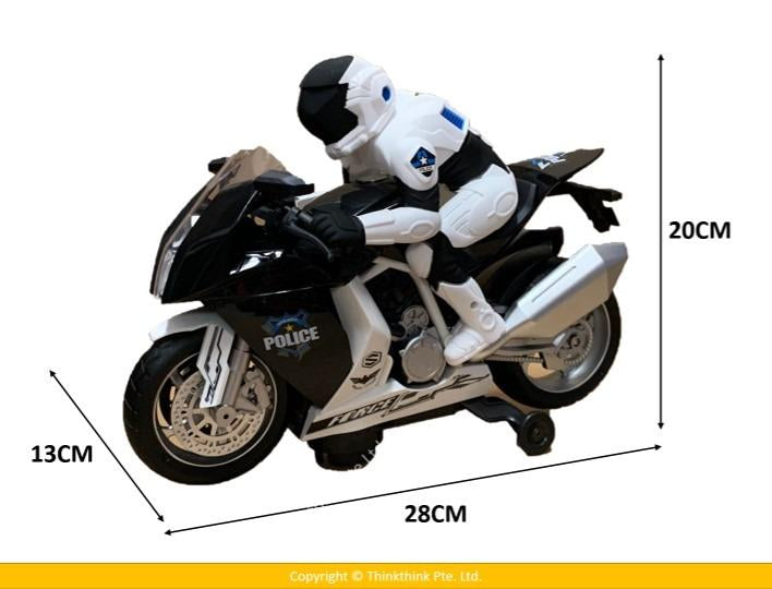 Jouet de moto de police - Sheriff Police Motor Cycle - avec lumière et sons de police - 29CM