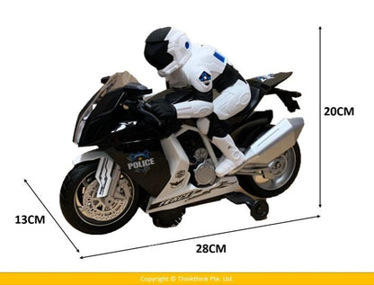 Jouet de moto de police - Sheriff Police Motor Cycle - avec lumière et sons de police - 29CM