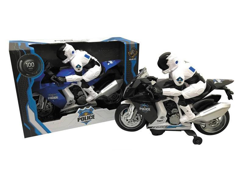 Jouet de moto de police - Sheriff Police Motor Cycle - avec lumière et sons de police - 29CM