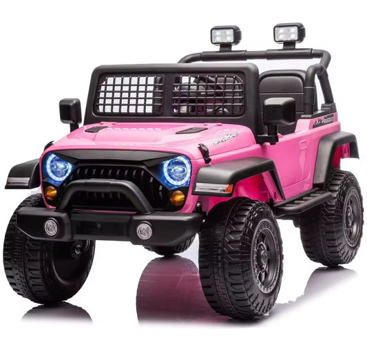 Voiture Électrique Tout-Terrain UTV pour Enfants 12V - Rose