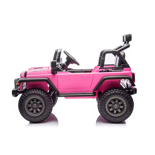 Voiture Électrique Tout-Terrain UTV pour Enfants 12V - Rose