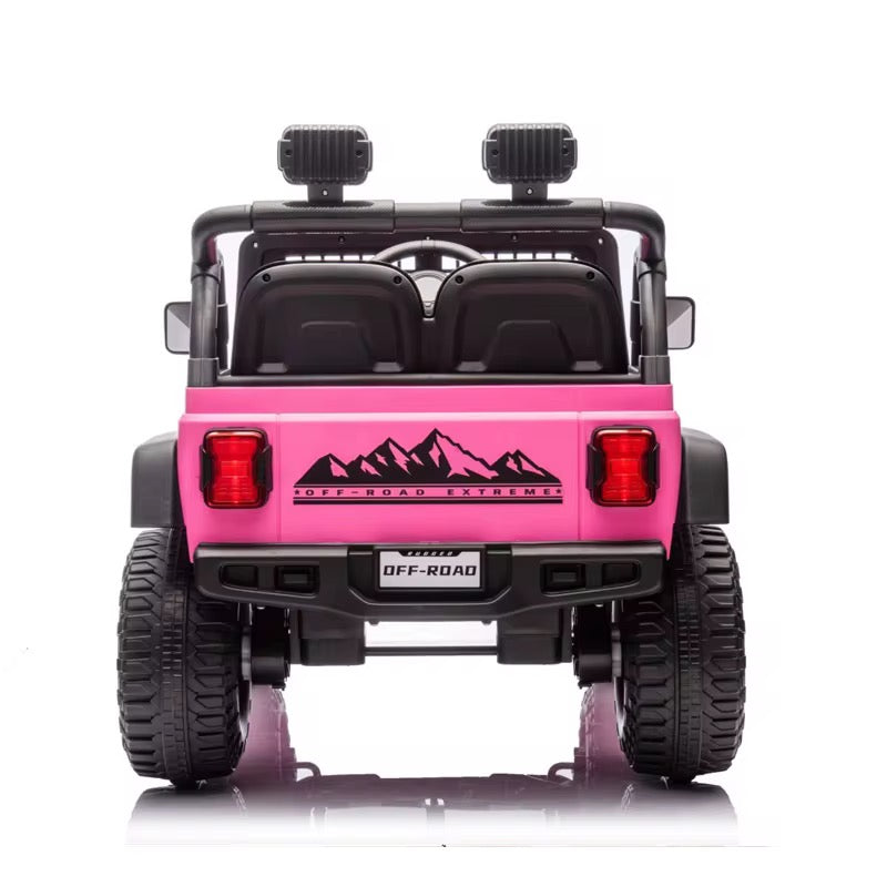 Voiture Électrique Tout-Terrain UTV pour Enfants 12V - Rose