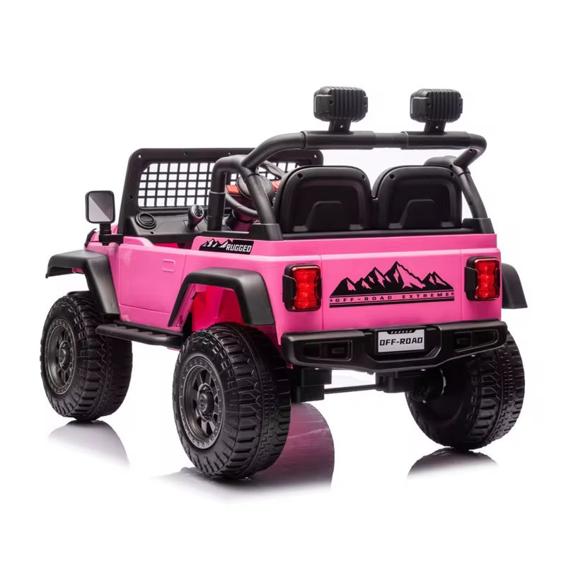 Voiture Électrique Tout-Terrain UTV pour Enfants 12V - Rose