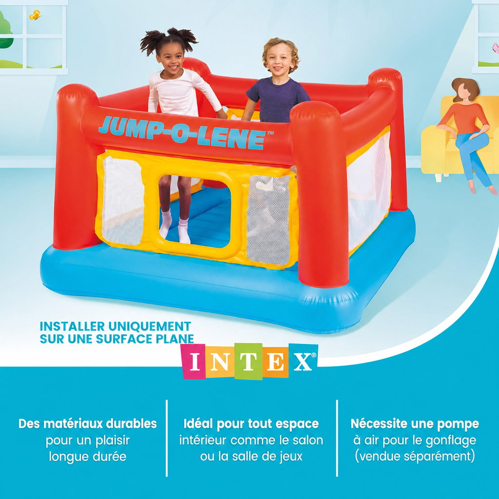 Château Gonflable Intex Jump-O-Lene – Aire de Rebond Enfant 3-6 Ans