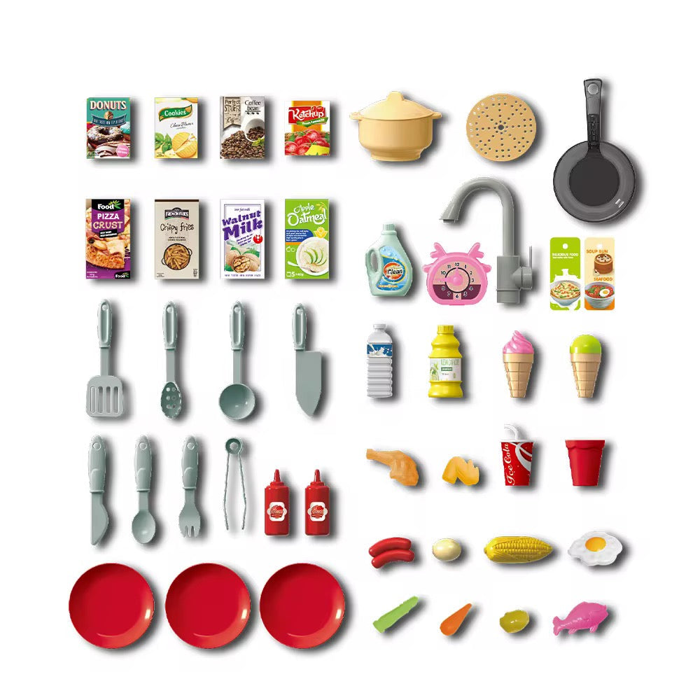 Cuisine Moderne pour Enfants – 63 Accessoires • Eau Réelle • Lumières & Sons