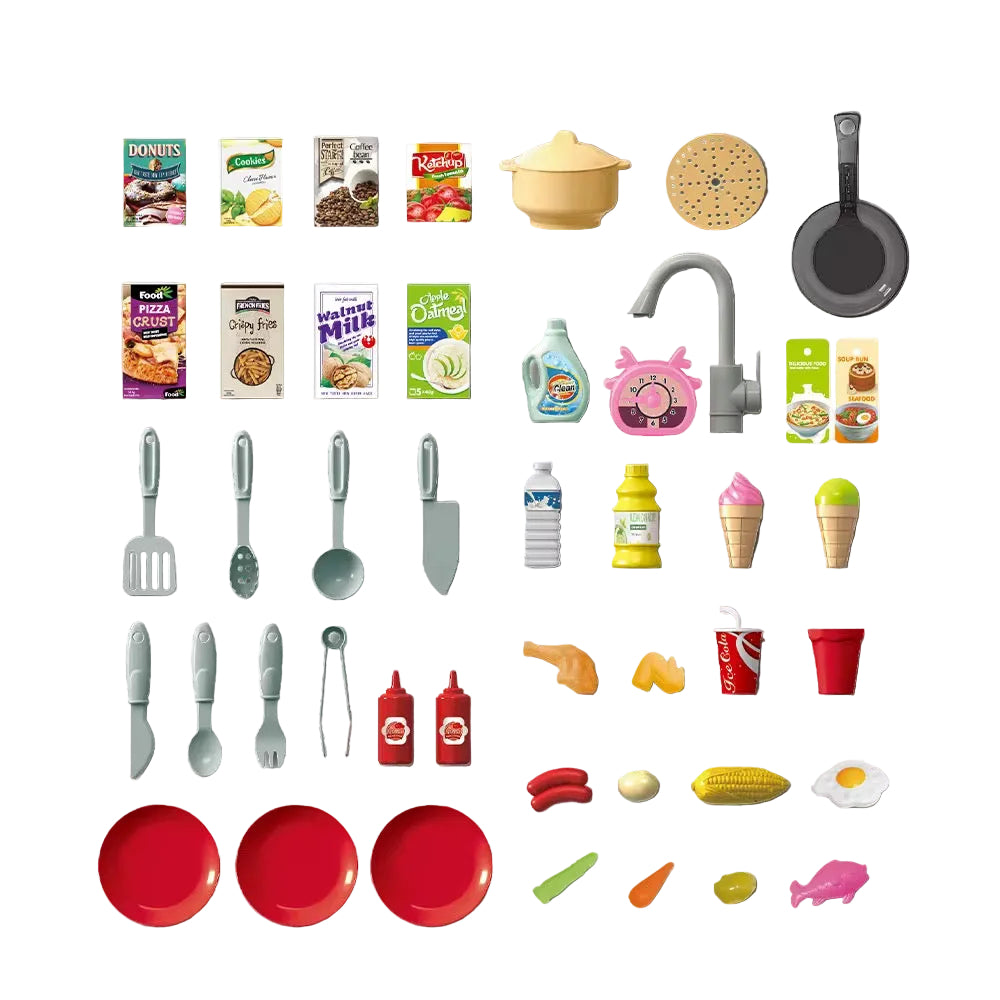 Cuisine Moderne pour Enfants – 63 Accessoires • Eau Réelle • Lumières & Sons