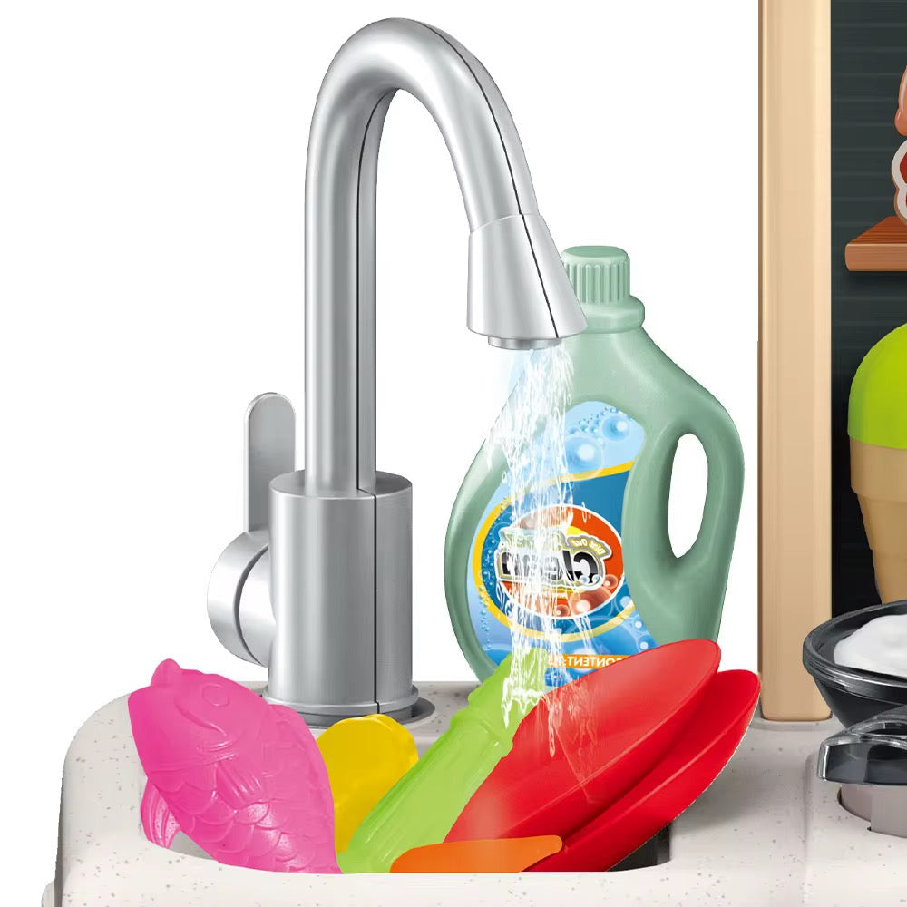 Cuisine Moderne pour Enfants – 63 Accessoires • Eau Réelle • Lumières & Sons