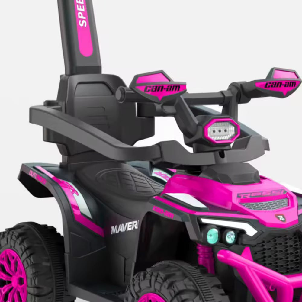 Voiture Porteur Électrique 4 Roues avec Poignée Parentale – Bébé 1 à 4 Ans – EVA – Magijouets