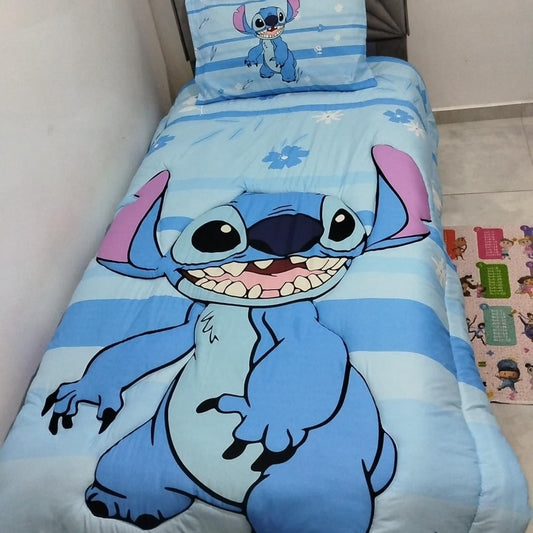 couette deux pièces pour Enfants Stitch - Bleu