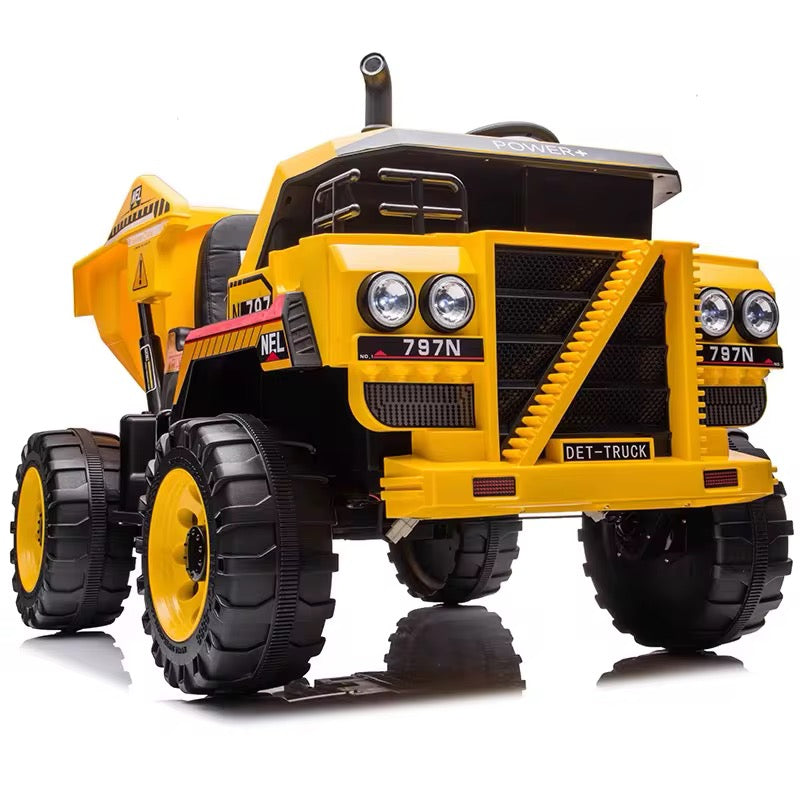 Le Camion Conteneur Électrique 12V pour enfants - JAUNE
