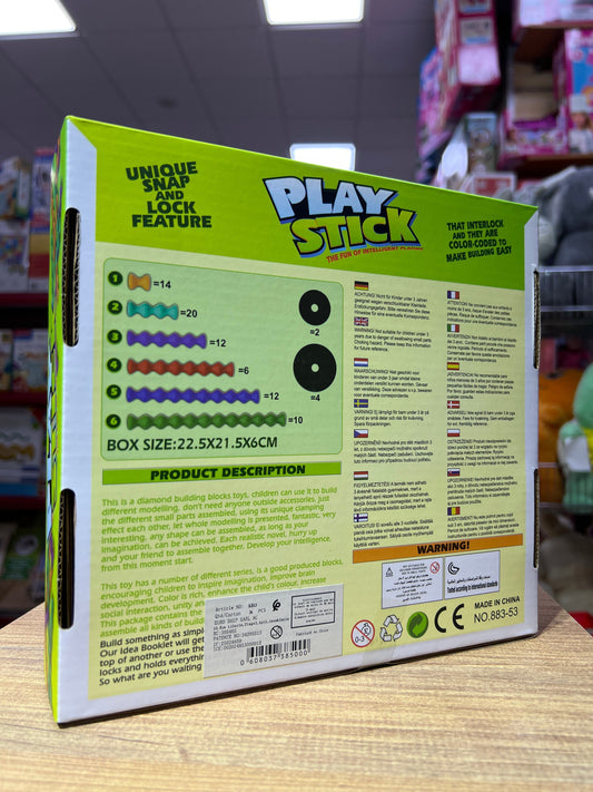 Ensemble d'Assemblage Play Stick 80 pièces