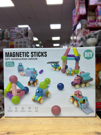 Ensemble de Construction de Véhicule Magnétique DIY 65 pièces