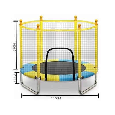 Trampoline Enfant 1,4 m avec Filet de Sécurité & Pieds en U
