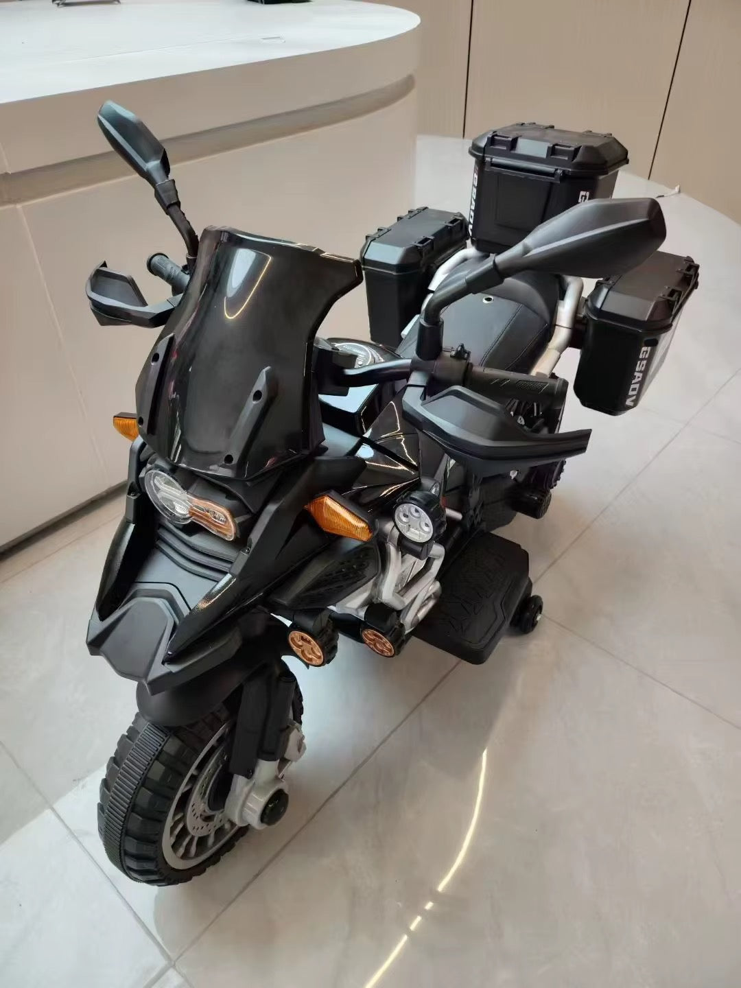 Moto Électrique Enfant 12V Double Moteur – Style R1250 GS Adventure - Bleu