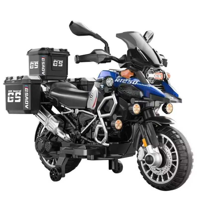 Moto Électrique Enfant 12V Double Moteur – Style R1250 GS Adventure - Bleu