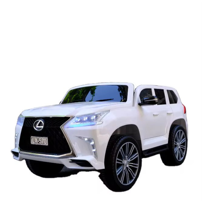 Voiture Électrique Lexus LX570 pour Enfant – 12V, 2 Places, 4x4, Télécommande - Blanc