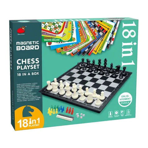 18-in-1 magnetic chess playset