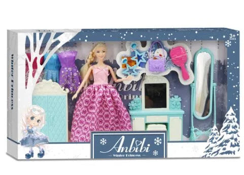 Ensemble de poupées Anbibi Princesse d'hiver