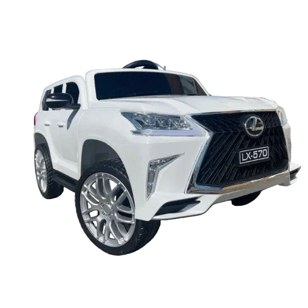 Voiture Électrique Lexus LX570 pour Enfant – 12V, 2 Places, 4x4, Télécommande - Blanc