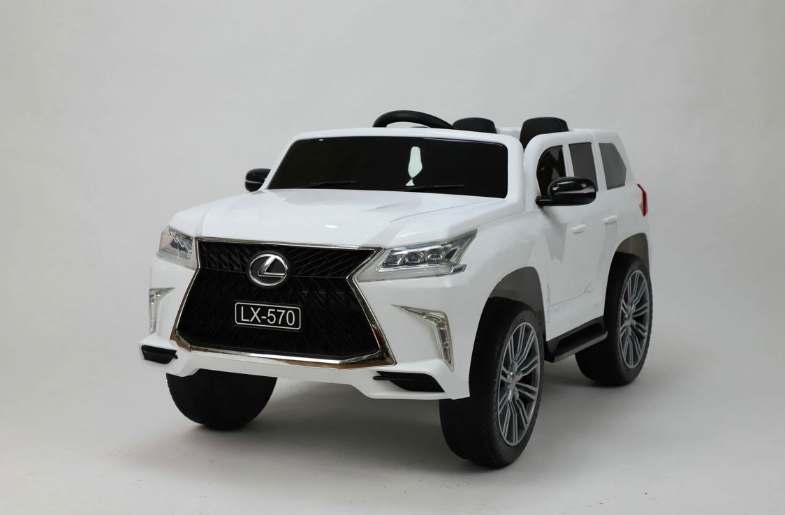 Voiture Électrique Lexus LX570 pour Enfant – 12V, 2 Places, 4x4, Télécommande - Blanc