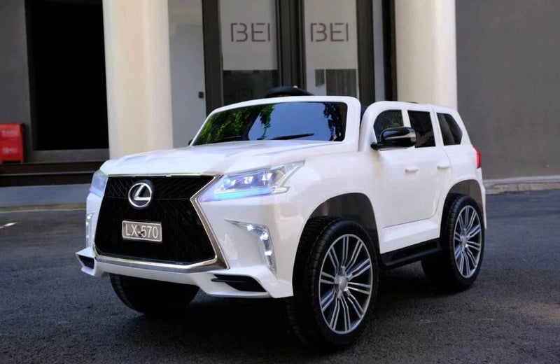 Voiture Électrique Lexus LX570 pour Enfant – 12V, 2 Places, 4x4, Télécommande - Blanc