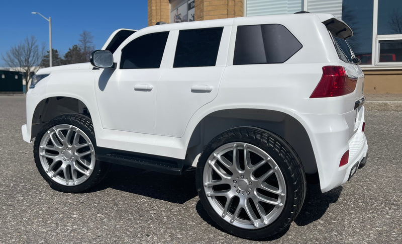 Voiture Électrique Lexus LX570 pour Enfant – 12V, 2 Places, 4x4, Télécommande - Blanc