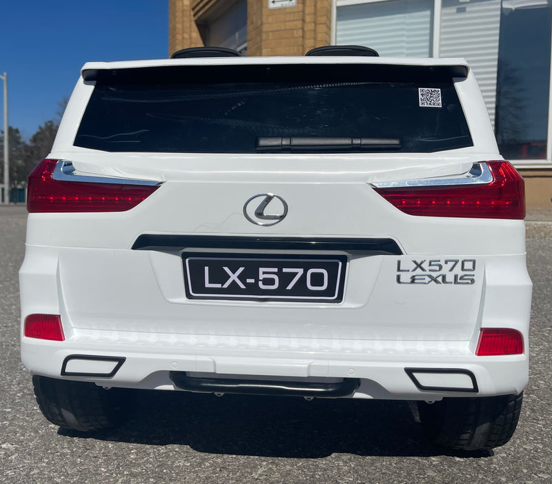 Voiture Électrique Lexus LX570 pour Enfant – 12V, 2 Places, 4x4, Télécommande - Blanc