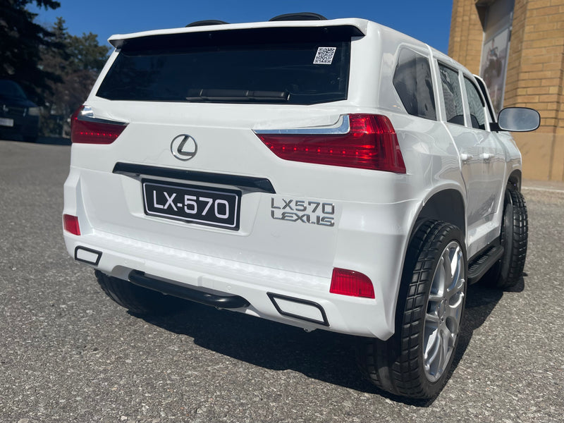 Voiture Électrique Lexus LX570 pour Enfant – 12V, 2 Places, 4x4, Télécommande - Blanc