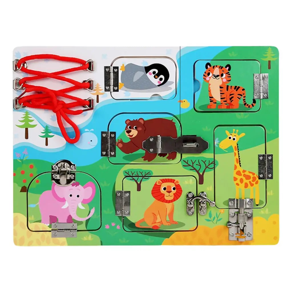 Wood Busy Board Sensory Activity Board