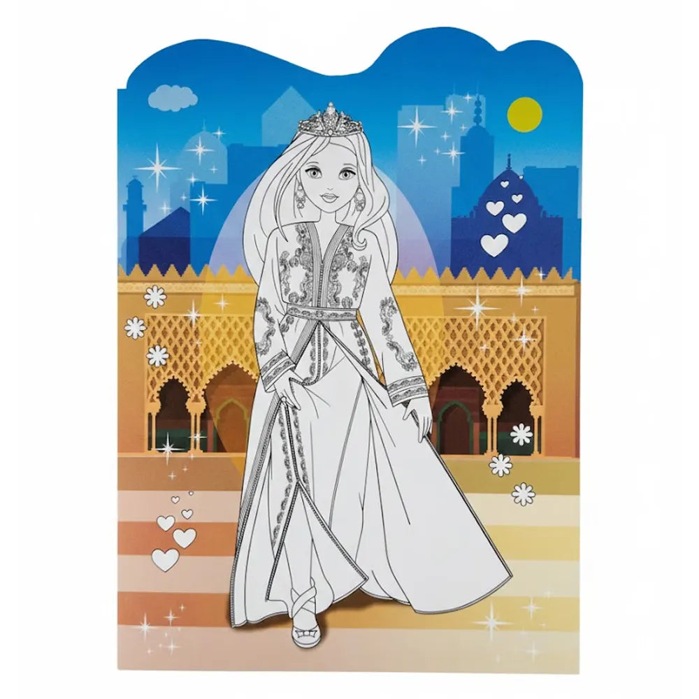 Livre Créatif Princesses du Maroc – Activités de Collage et Coloriage