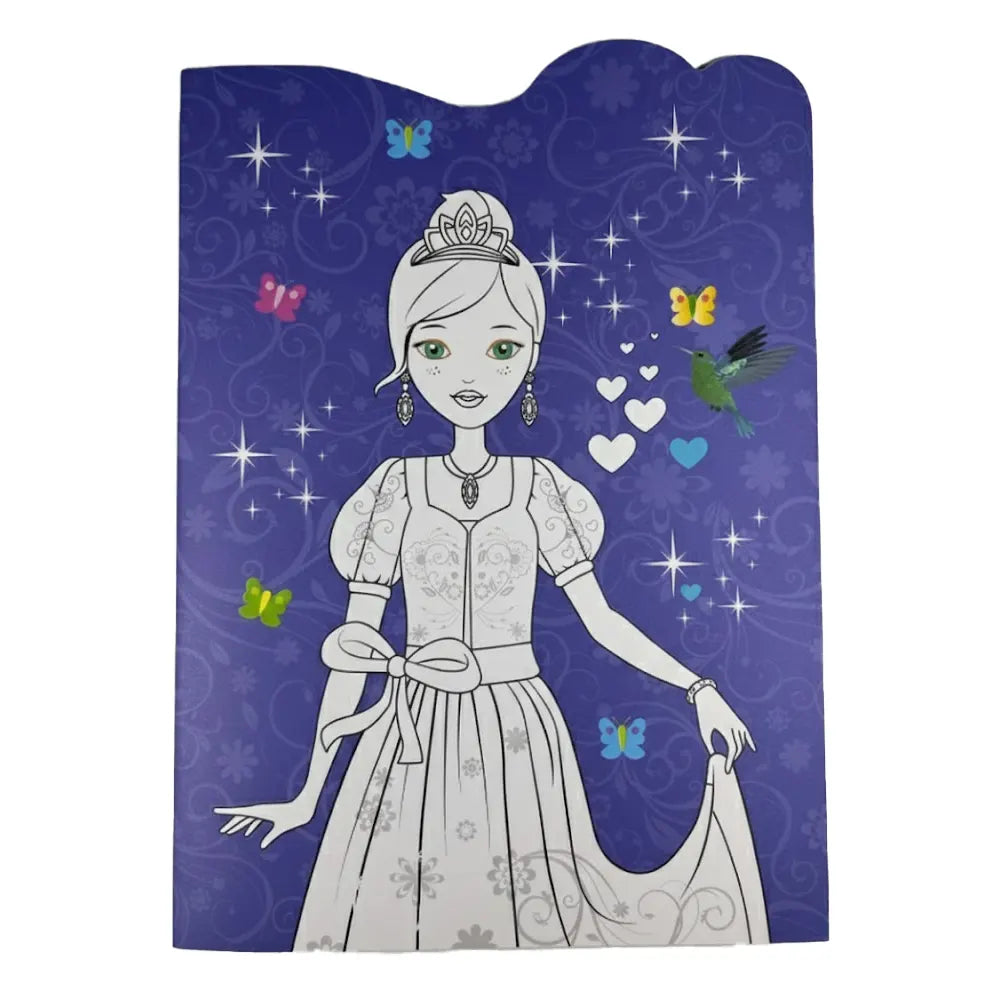 Livre Créatif pour Enfants – Princesses Élégantes | Coller et Colorier