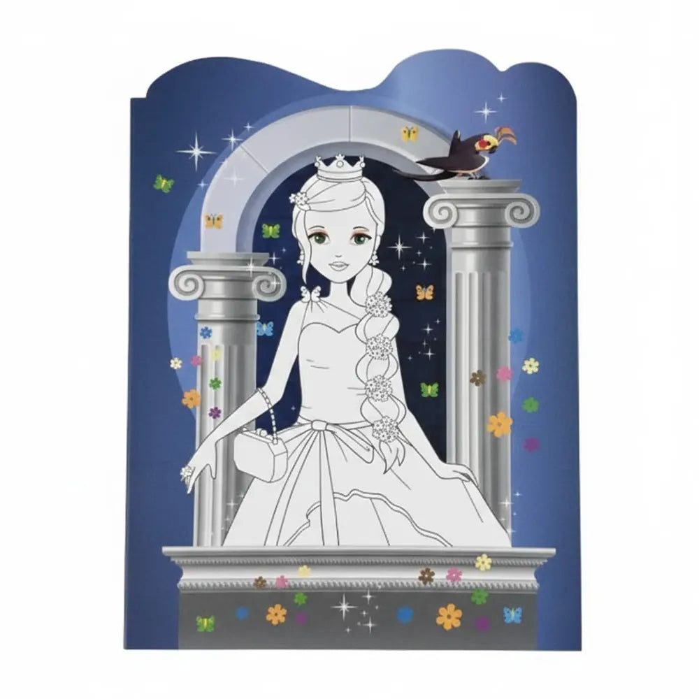 Livre Créatif Royaume des Princesses – Coller et Colorier
