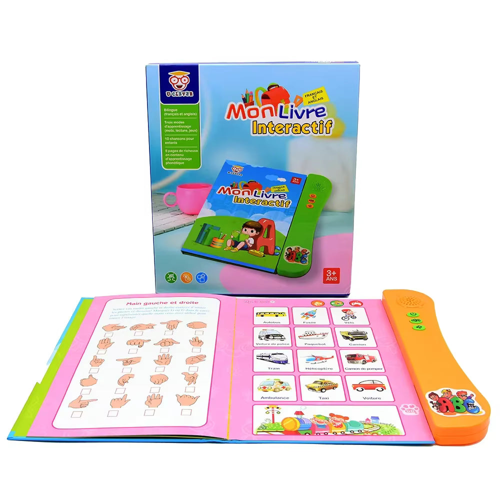 Livre Interactif Bilingue Français-Anglais – 3 Modes et 10 Chansons dès 3 Ans