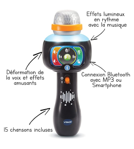 VTech Super Micro Magic’Fun Bluetooth avec Effets Lumineux – 2 à 5 Ans