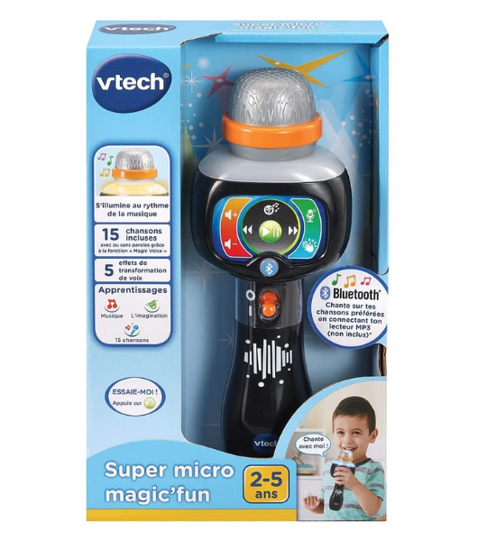VTech Super Micro Magic’Fun Bluetooth avec Effets Lumineux – 2 à 5 Ans