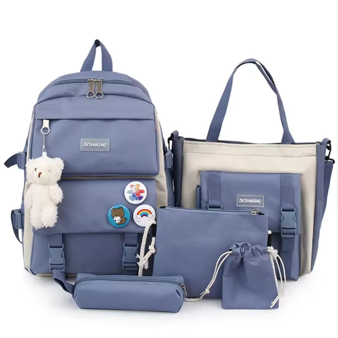 Ensemble Sac à Langer Multifonction 5 Pièces – Sac à Dos, Cabas et Accessoires