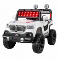 BM Électrique Enfant 1 Place avec LED et Grandes Roues – De 2 à 5 Ans - Blanc
