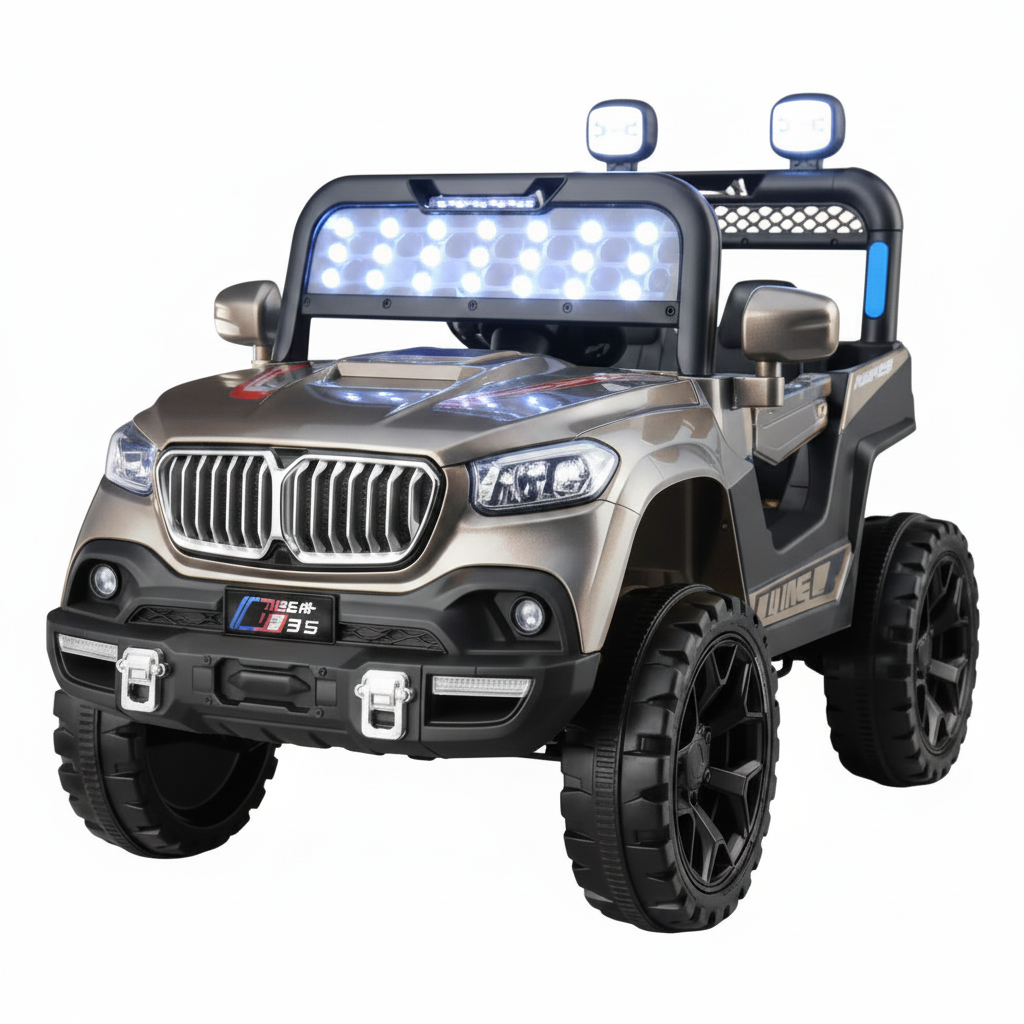 BM Électrique Enfant 1 Place avec LED et Grandes Roues – De 2 à 5 Ans - Rouge