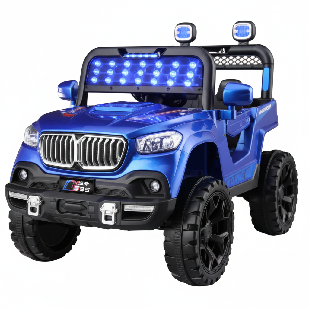 BM Électrique Enfant 1 Place avec LED et Grandes Roues – De 2 à 5 Ans - Rouge