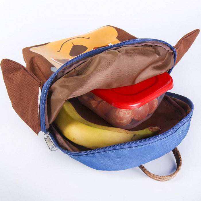 Sac à Dos Enfant Chien Policier 3D – Bleu & Marron – 25 × 20 × 9 cm