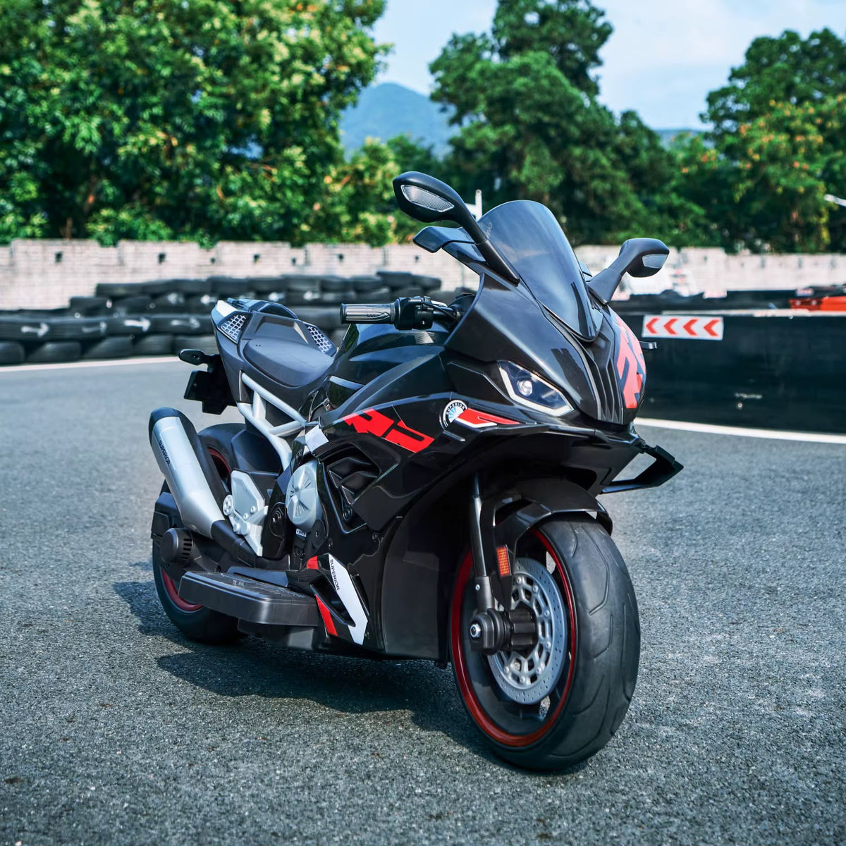 Moto Électrique Sportive S1000rr pour Enfant – 2 Places, 12V - Noire