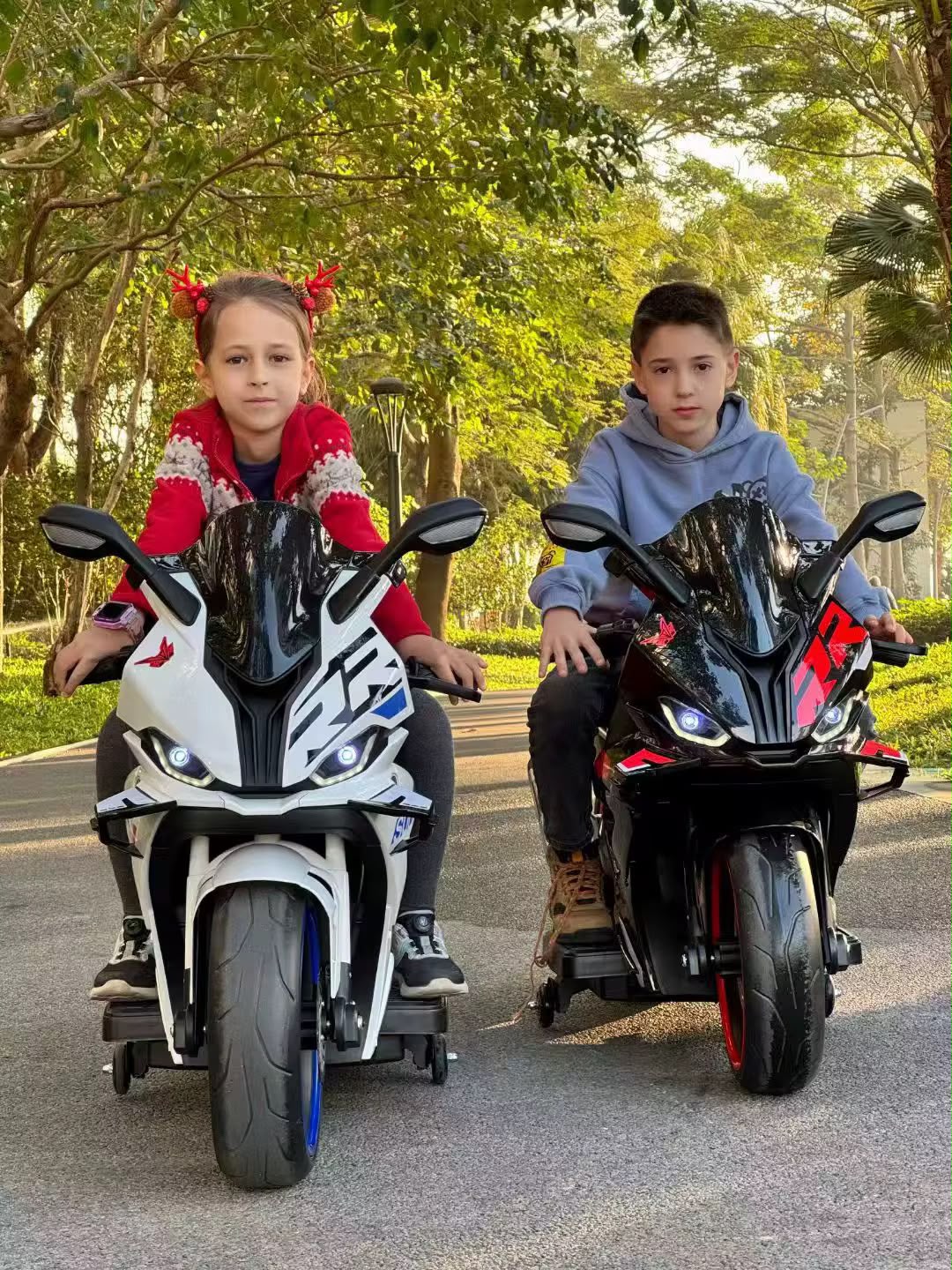 Moto Électrique Sportive S1000rr pour Enfant -  12V - Blanc