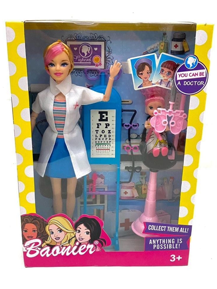 Set Poupée Docteur avec Poste d’Examen de la Vue