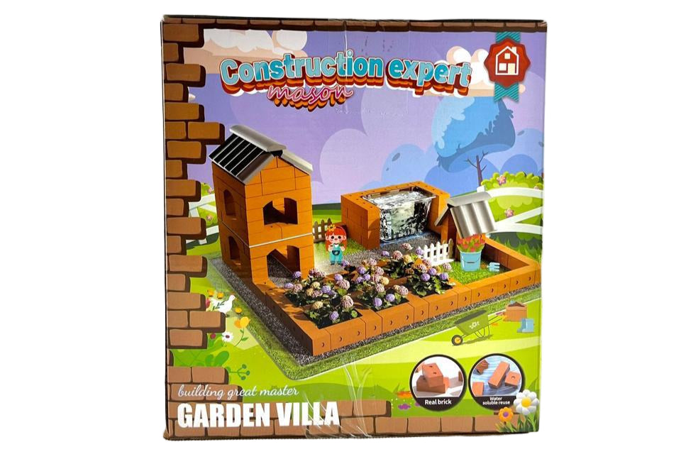 Villa de Jardin à Construire – Briques Réelles Réutilisables