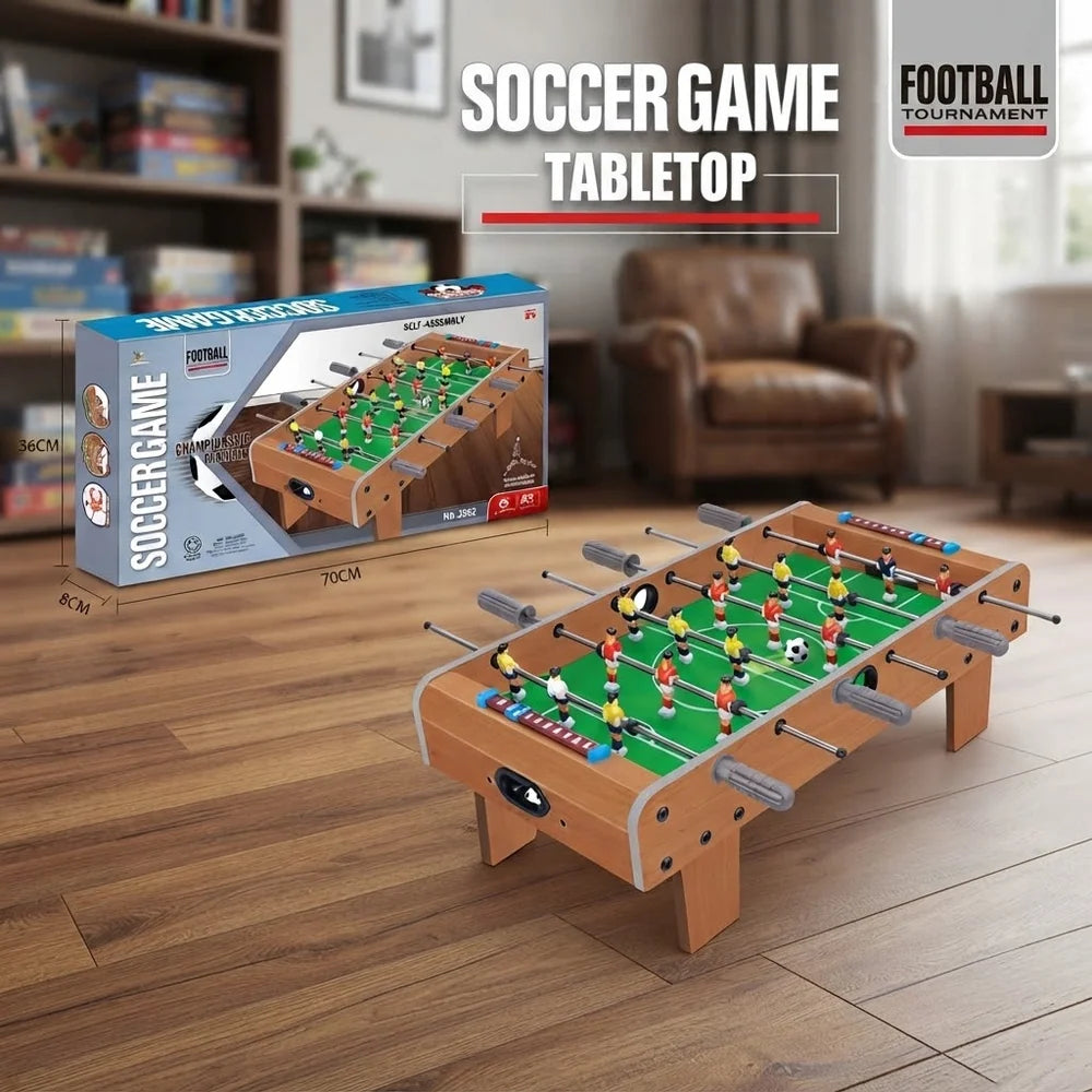 Babyfoot de Table 70 cm – Table de Football à Monter avec 2 Balles dès 5 Ans