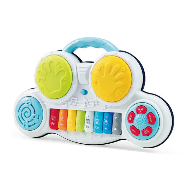 Jouet Musical 2-en-1 : Piano & Tambours d’Éveil