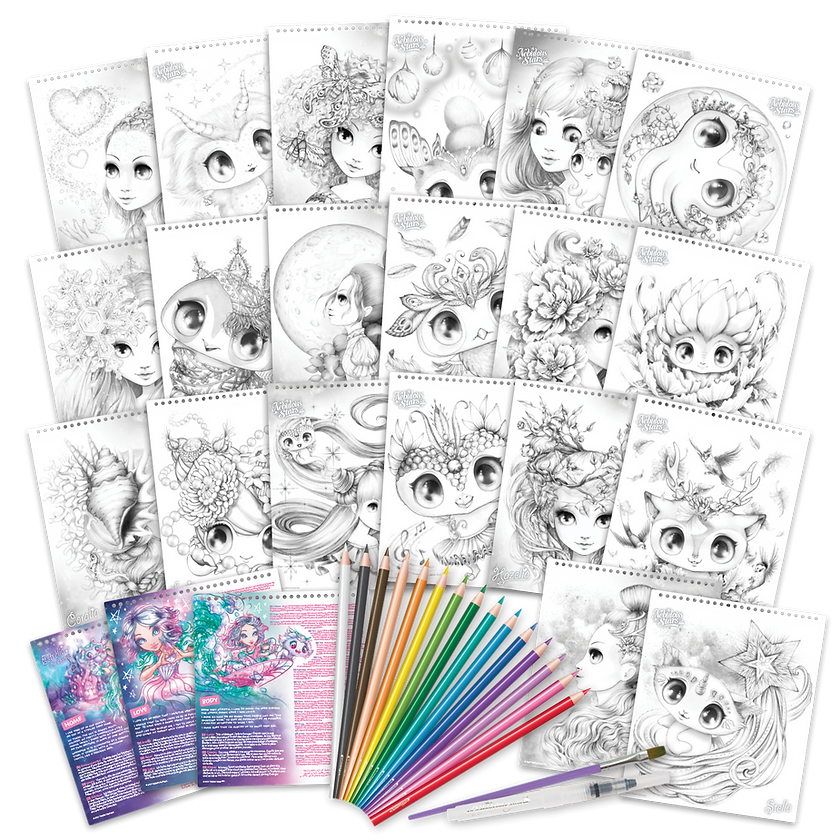 Livre à colorier à l'aquarelle