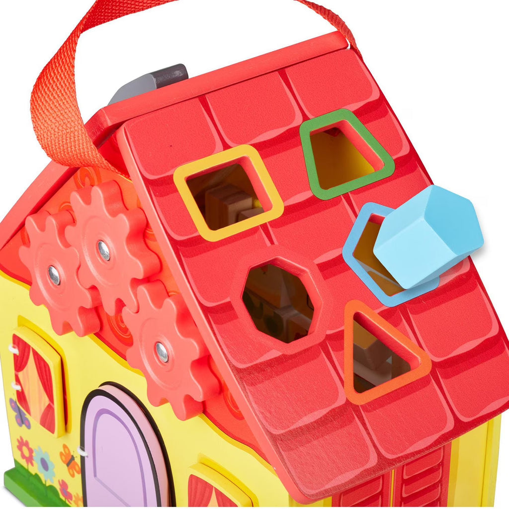 Melissa & Doug Blue's Clues & You! Wooden Take-Along House Shape Sorter Activity Play Set (8 Pieces)