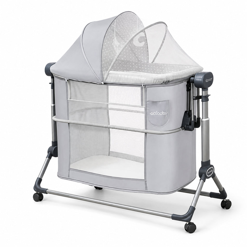 Berceau Cododo Électrique 3 en 1 Coolbaby – Dès la Naissance, Hauteur Réglable et Moustiquaire