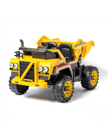 Le Camion Conteneur Électrique 12V pour enfants - JAUNE